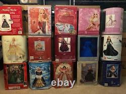 Lot 1995-2009 of 15 Happy Holiday Special Edition BARBIES NRFB