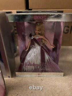 Lot 1995-2009 of 15 Happy Holiday Special Edition BARBIES NRFB