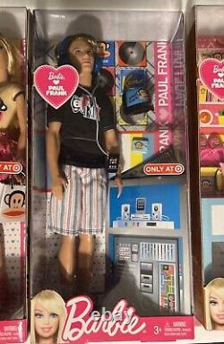 Lot 3 Target Exclusive Barbie Loves Paul Frank 2 Barbie Dolls And 1 Ken NRFB