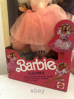 Lot 3 versions of Barbie Sweet Roses, Home Pretty, Living Pretty 1989 Mattel