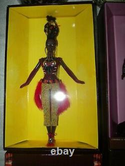 Lot 7 Barbie Treasures Of Africa Byron Lars Moja, Tatu, NNE, Mbili, Tanu, Sugar Coco