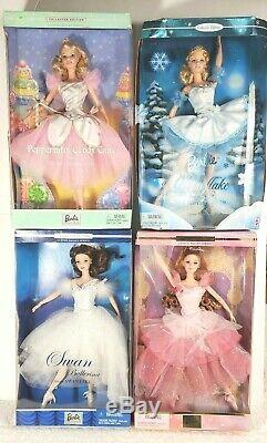 Lot Four (4) NEW Barbie doll as THE NUTCRACKER & SWAM LAKE Classic Ballet Serie