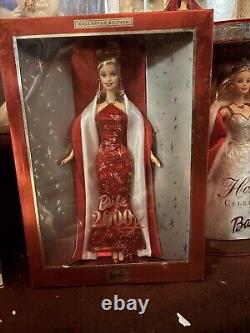 Lot Of 10 Holiday Barbies 2000-2009 NIB