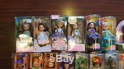 Lot Of 23 Barbie Kelly Dolls Holiday Halloween Party Birthday Rapunzel New NIB