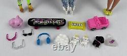 Lot Of 3 Barbie EXTRA Fashion Dolls withAccessories