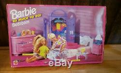 Lot Of 3 Barbie Furniture Sets So Much To Do Bedroom, Dining Room, Flower Garden