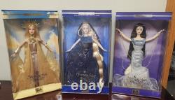 Lot Of 3 Barbie Morning Sun, Evening Star & Midnight Moon Princesses/NRFB
