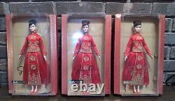 Lot Of 3 Barbie Signature Barbie Lunar New YearT Doll Designed By Guo Pei