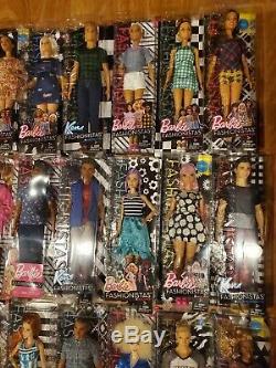 Lot Of 30 Barbie Fashionistas Petite Tall Curvy Barbie dolls Ken Dolls