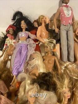 Lot Of 35 Barbie Dolls. Lots Of Different Ones