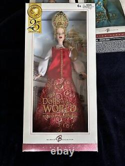 Lot Of 4 Dolls Of The World 25th Anniversary Barbie Collection Pink Label Mattel