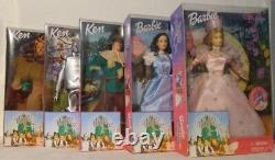 Lot Of 5 Barbie Wizard Of Oz 1999 Complete Set Of 5 & Munchkin Nrfb