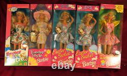 Lot Of 5 Vintage Barbie Doll 11276 17651 14613 12793 In Original Box Unopened