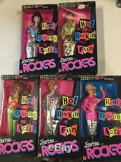 Lot Of 5 Vintage Mattel Barbie And The Rockers NIB