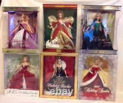 Lot Of 6 Christmas Holiday Barbie Special Edition, 01 Angel 04 05 06 07 & 2015