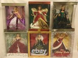 Lot Of 6 Christmas Holiday Barbie Special Edition, 01 Angel 04 05 06 07 & 2015