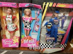 Lot Of 8 New Boxed Barbies New Mattel 3 Holiday, 1995 Happy Birthday Barbie, etc
