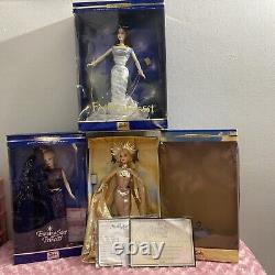 Lot Of The 3 Princess, Barbie Morning Sun, Evening Star & Fairy Of The Forest