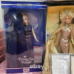 Lot Of The 3 Princess, Barbie Morning Sun, Evening Star & Fairy Of The Forest