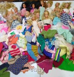 Lot Of Vintage 1980s Mattel Barbie Dolls And Clothes