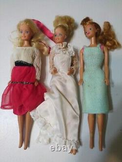 Lot Of Vintage 1980s Mattel Barbie Dolls And Clothes