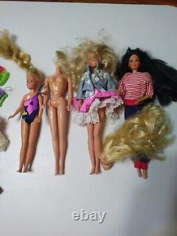 Lot Of Vintage 1980s Mattel Barbie Dolls And Clothes