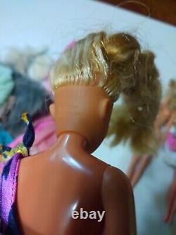 Lot Of Vintage 1980s Mattel Barbie Dolls And Clothes