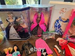 Lot Of Vintage Barbies And Cases