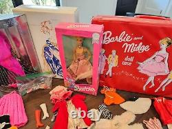 Lot Of Vintage Barbies And Cases