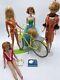 Lot Of Vintage Matte Barbie Dolls 1960's Bendy Legs/malibu/ Bubblecut/midge +++