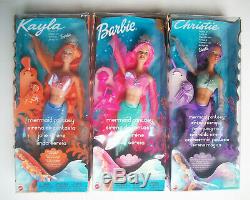 Lot X 3 Barbie Mermaid Fantasy / Sirena Fantasia Lote Brand New Mattel (2002)