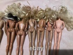Lot of 10 Barbie dolls Rubber Leg Nude Mixed Lot For OOAK Nice Condition Lot A16
