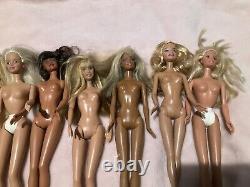 Lot of 10 Barbie dolls Rubber Leg Nude Mixed Lot For OOAK Nice Condition Lot A19