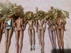 Lot of 10 Barbie dolls Rubber Leg Nude Mixed Lot For OOAK Nice Condition Lot A21
