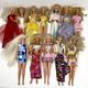 Lot of 12 Vintage Barbie Dolls 1960s Blonde Purple Blue Eyes with Clothes
