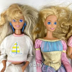 Lot of 12 Vintage Barbie Dolls 1960s Blonde Purple Blue Eyes with Clothes