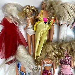 Lot of 12 Vintage Barbie Dolls 1960s Blonde Purple Blue Eyes with Clothes