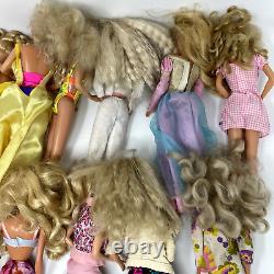 Lot of 12 Vintage Barbie Dolls 1960s Blonde Purple Blue Eyes with Clothes