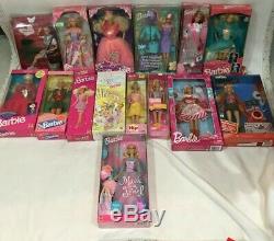 Lot of 15 Vintage Barbies From the 80's 90s Pink Label Super Star Elmo Magic