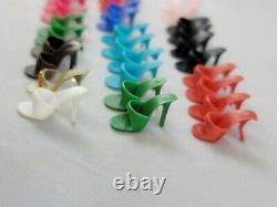 Lot of 17 Vintage Japan Barbie Open Toe Heels Shoes