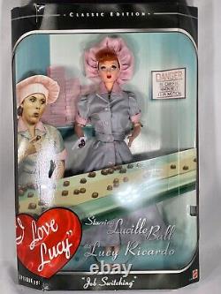 Lot of 2 I Love Lucy Barbie Dolls Job Switching Classic & Collector Editions