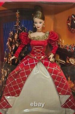 Lot of 3 HOLIDAY TREASURES Barbie Dolls, 1999, 2000 & 2001 With Shipping Boxes