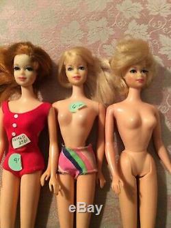 Lot of 3 Vintage 1968, 1969, 1971 TNT Twist N Turn Barbies friend Stacey