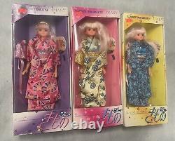 Lot of 3-Vintage KIMONO DIANA Japanese 1970's Traditional Style Barbie Doll NIB