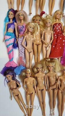 Lot of 33 Total Barbie/Midge/Ken Dolls Clothes 5 Older with6 Disney Dolls