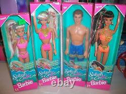 Lot of 4 Splash'n Color Teresa, Friend of Barbie Skipper Ken & Barbie