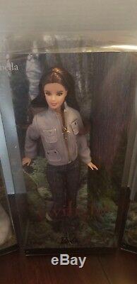 Lot of 4 Twilight Pink Label Barbie Collection- 2 Bella, Edward, jacob