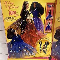 Lot of 4 Very Velvet Barbie Dolls Barbie Teresa Christie Kira BRAND NEW