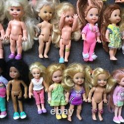 Lot of 40 Mattel Barbie Chelsea & Friends Dolls F03