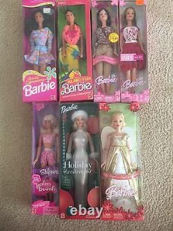 Lot of 7 Vintage 80s and 90s Barbie Dolls Mattel